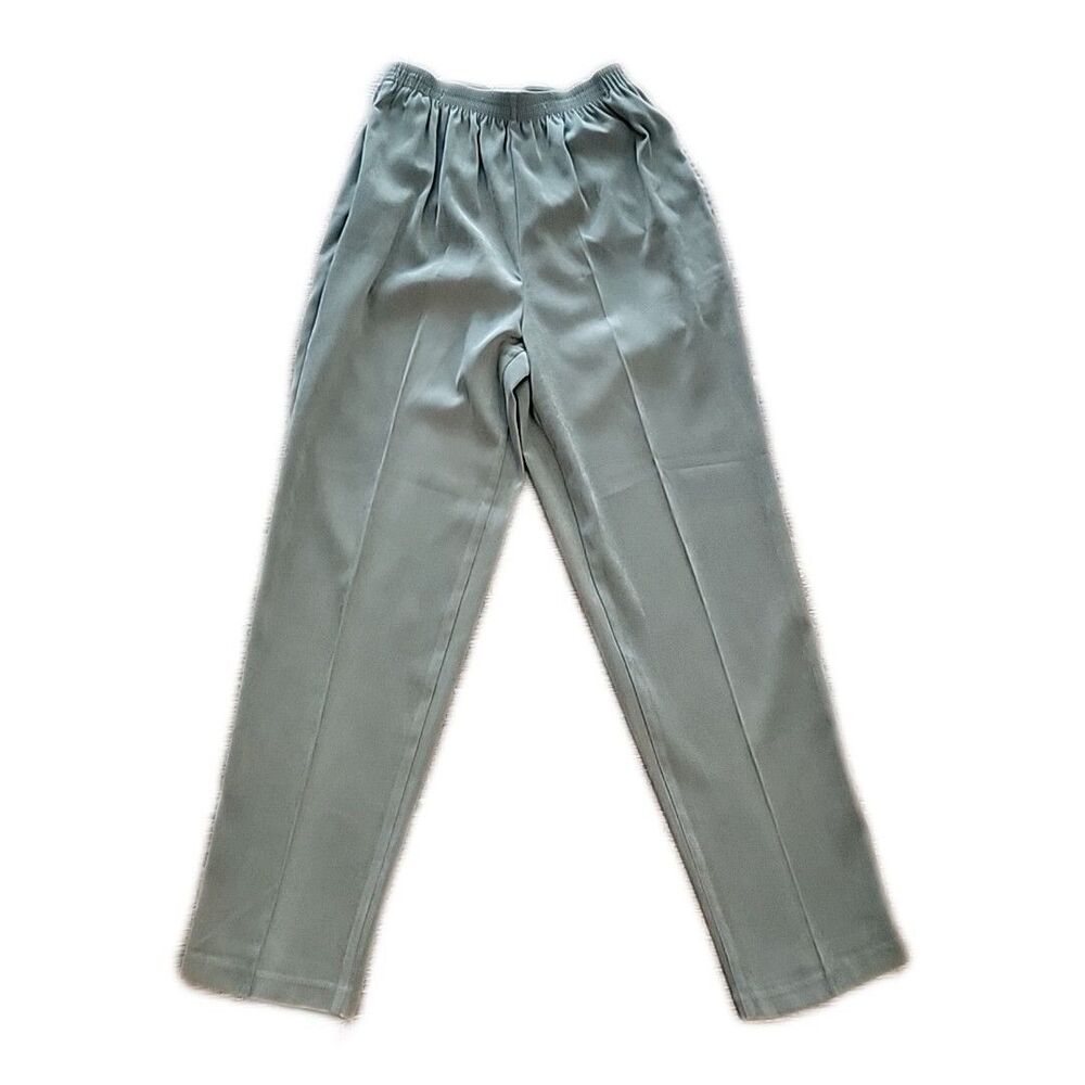 BonWorth Pull On Green Soft Feel Pants ~ Sz S ~ High Rise ~ 29" Inseam